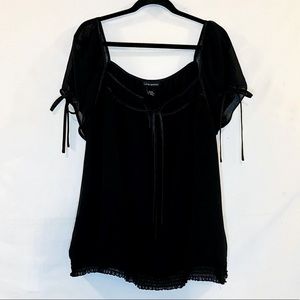 SOLD Lane Bryant Black Babydoll Top sz 22/24